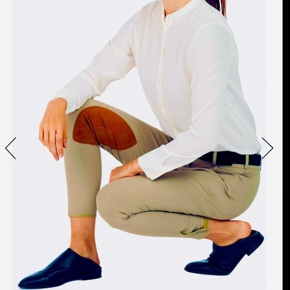 The Tailored Sportsman Vintage Tan Patch Mid RiseRiding  Breech in Green 30 - Picture 1 of 8